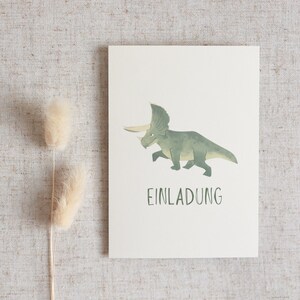 Einladungskarten | Kindergeburtstag | Karten-Set zum Ausfüllen | Einladungen für Kinder | Einladung mit Dinosaurier | Geburtstagsparty