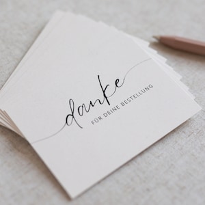 Dankeskarte | Verpacken | Danke für deine Bestellung | Bestellung Kunde | aus Naturpapier | DIN A6 | Postkarten | Paketbeileger