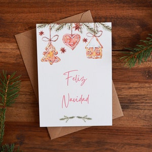 Weihnachtskarte | Weihnachtspost | Weihnachtsgruß | Feliz Navidad | aus Naturpapier | DIN A6 | Grußkarten | Postkarten | Weihnachtsmotiv