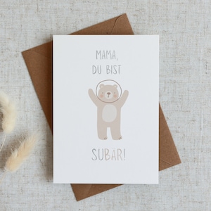 Postkarte | Muttertag | Glückwunschkarte | Geburtstag | Mama du bist | Karte für die Mama | Grußkarte für Mutter | A6 Karte | Naturpapier