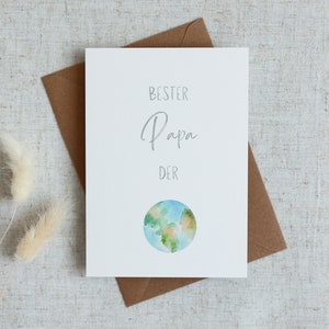 Postkarte | Vatertag | Glückwunschkarte | Geburtstagskarte | Bester Papa | Karte für Papa | Grußkarte für Vater | A6 Karte | Naturpapier