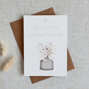 Postkarte | Muttertag | Glückwunschkarte | Karte boho | Karte für Mutti | Grußkarte für Mutter | A6 Karte | Naturpapier