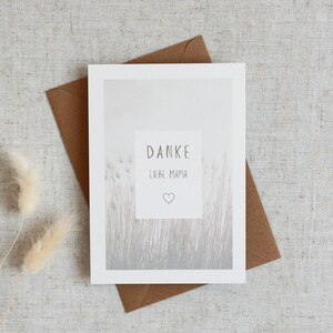Postkarte | Muttertag | Glückwunschkarte | Geburtstag | Danke liebe Mama | Karte für Mutti | Grußkarte für Mutter | A6 Karte | Naturpapier