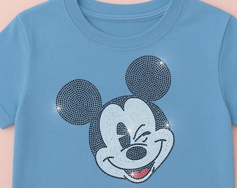 Rhinestone Mouse Face SVG | Cartoon Style Bling Rhinestone Template | Digital Download