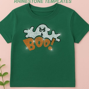 Rhinestone Halloween Ghost Boo SVG Template - Iron on Transfer (Digital Download)