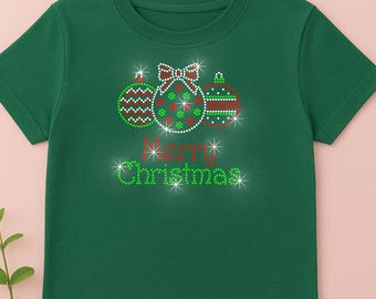 Santa Rhinestone SVG Template: Merry Christmas Iron-On Transfer (Digital Download)