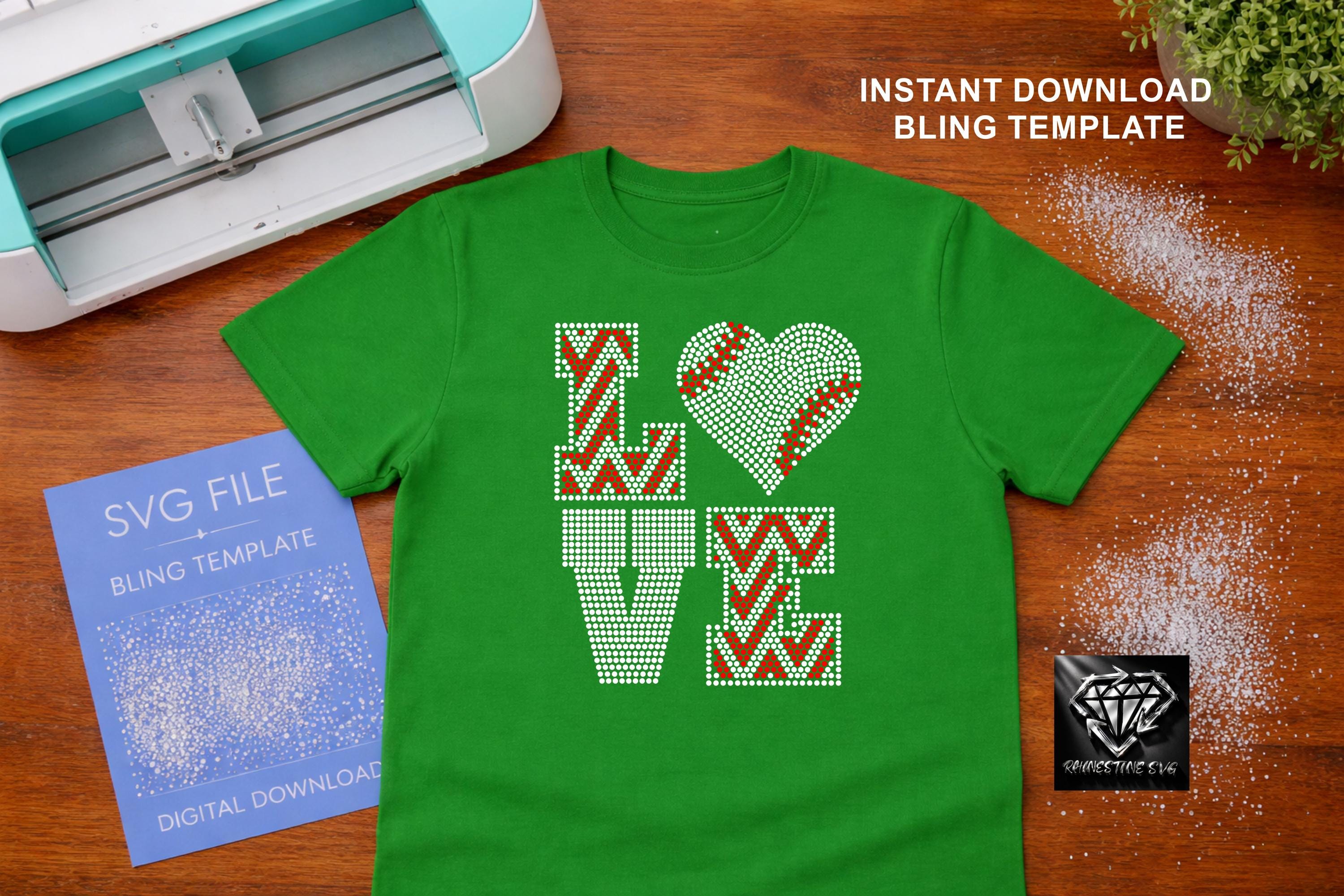 Baseball Love Rhinestone Template, Game Day Heart Design, Sports Bling ...