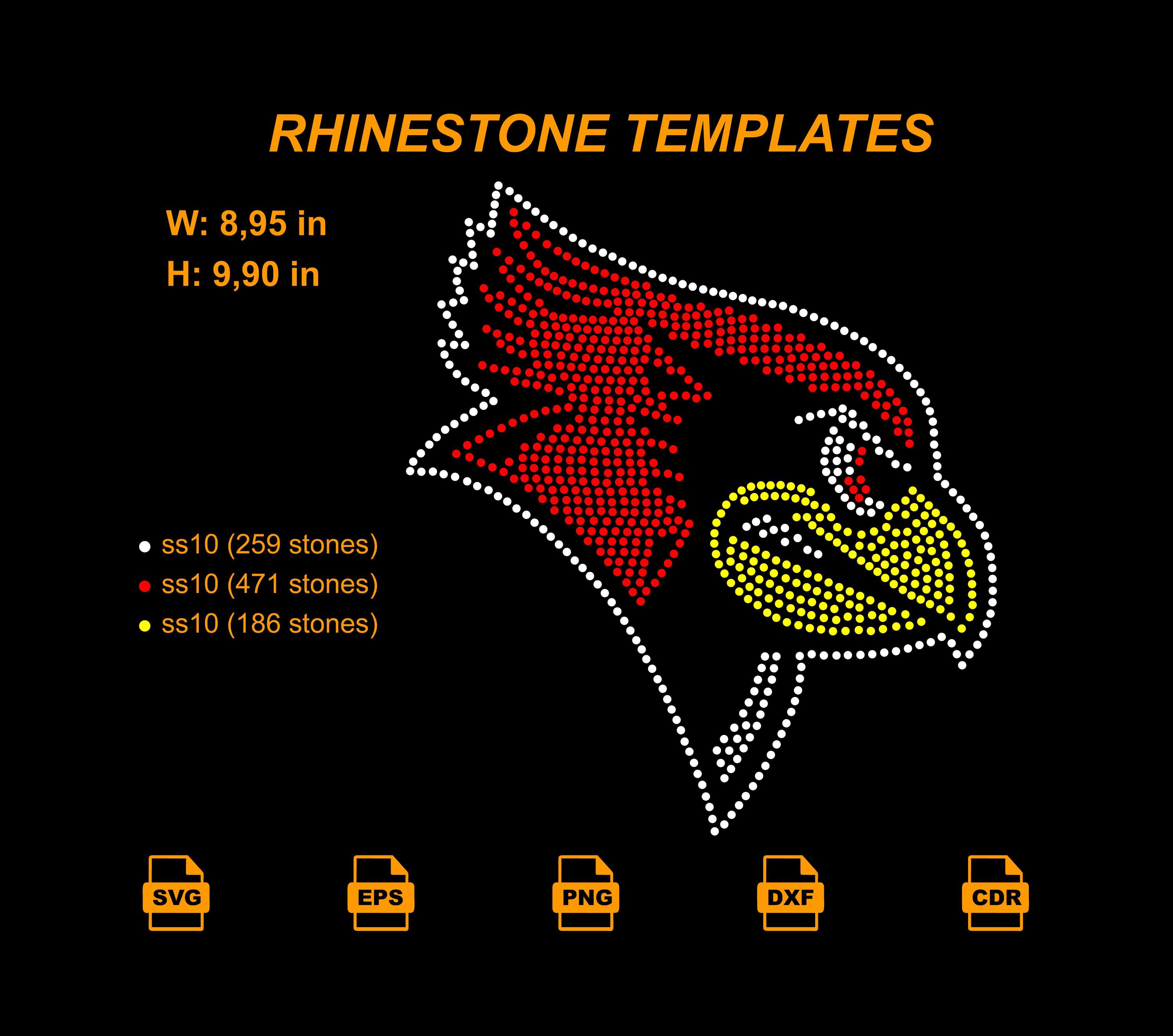 Cardinal Mascot Rhinestone Template | SS10 Bling Design | Sports Team ...