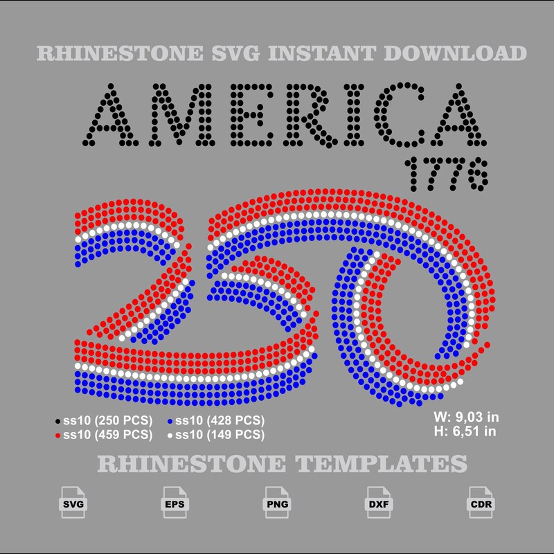 America 250 Rhinestone - Etsy