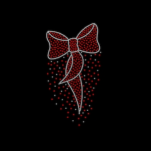 Rhinestone Ribbon Template: Iron-On Transfer, Cricut SVG PNG DXF (Digital Download)