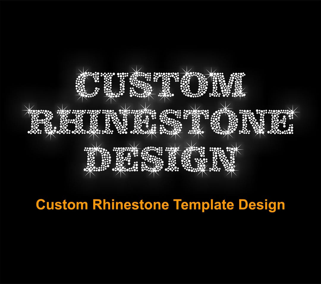 Names With Rhinestone Custom Rhinestone Name Design SVG | Personalized Bling Template ...