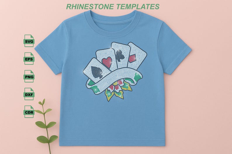 Playing Cards Rhinestone Playing Card Rhinestone Template: SS10 Iron-on SVG (digital Download ...