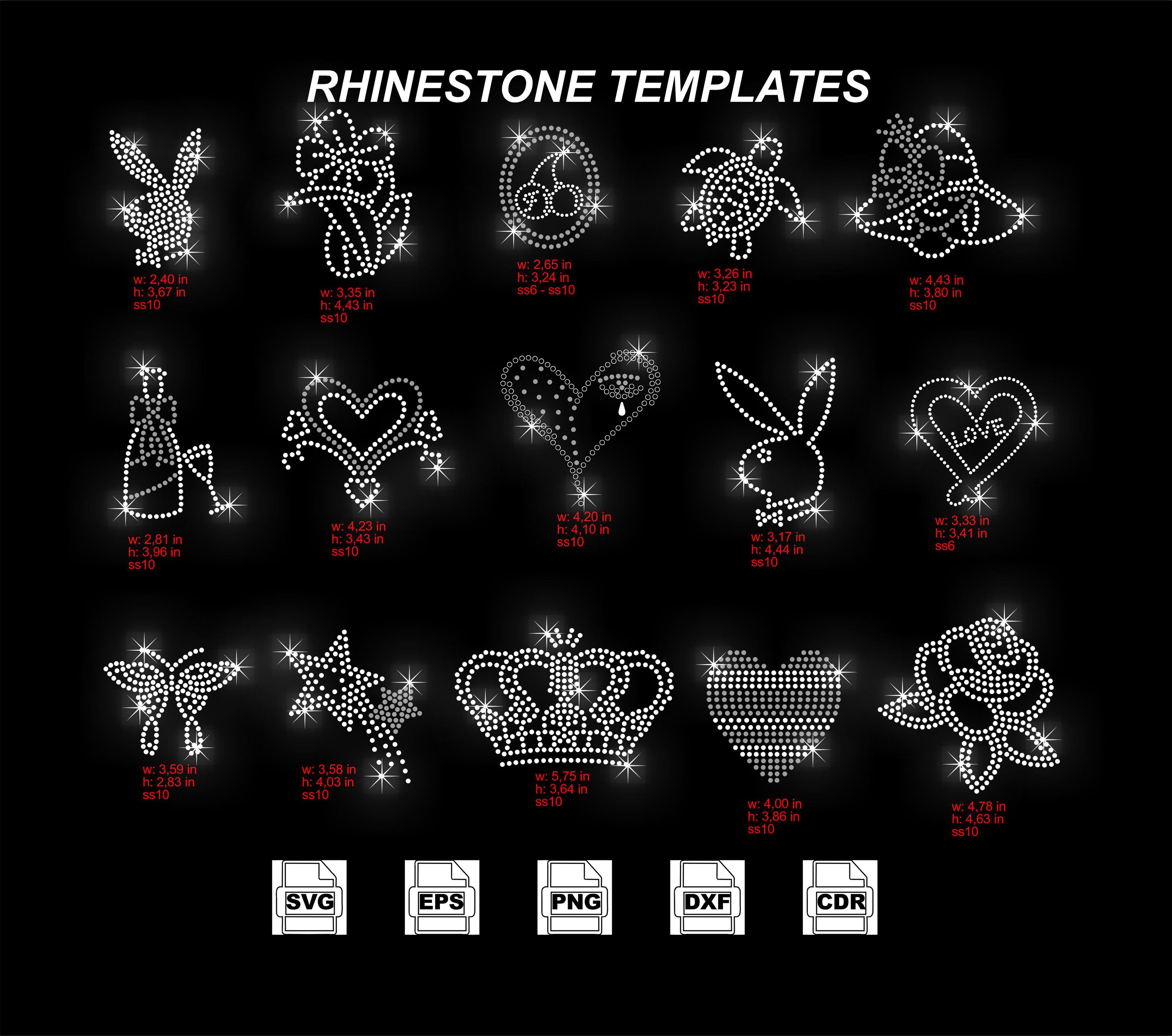 Rhinestone Bundle SVG Design: Mixed Small Patterns Bundle (digital ...