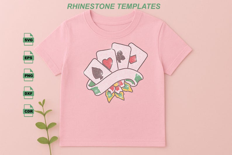 Playing Cards Rhinestone Playing Card Rhinestone Template: SS10 Iron-on SVG (digital Download ...