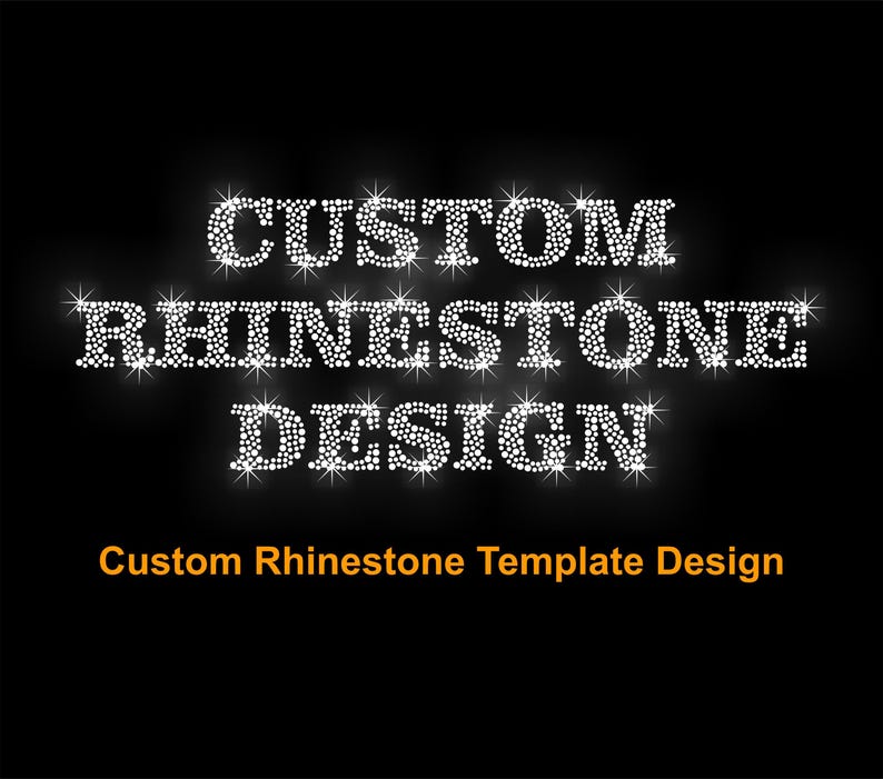 Custom Rhinestone Template Design | Personalized Name Logo Text ...