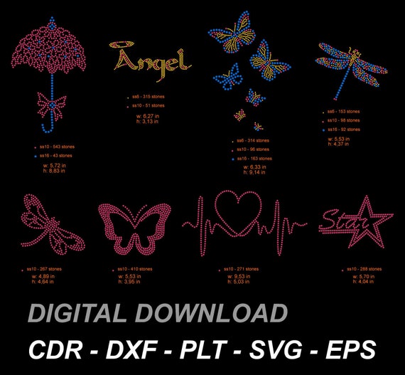 Digital Design, Digital Rhinestone, Small Patterns, Mixed