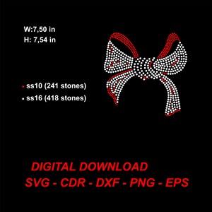 Ribbon rhinestone template. Ribbon pattern. Digital download SVG - PNG - DXF iron on transfer