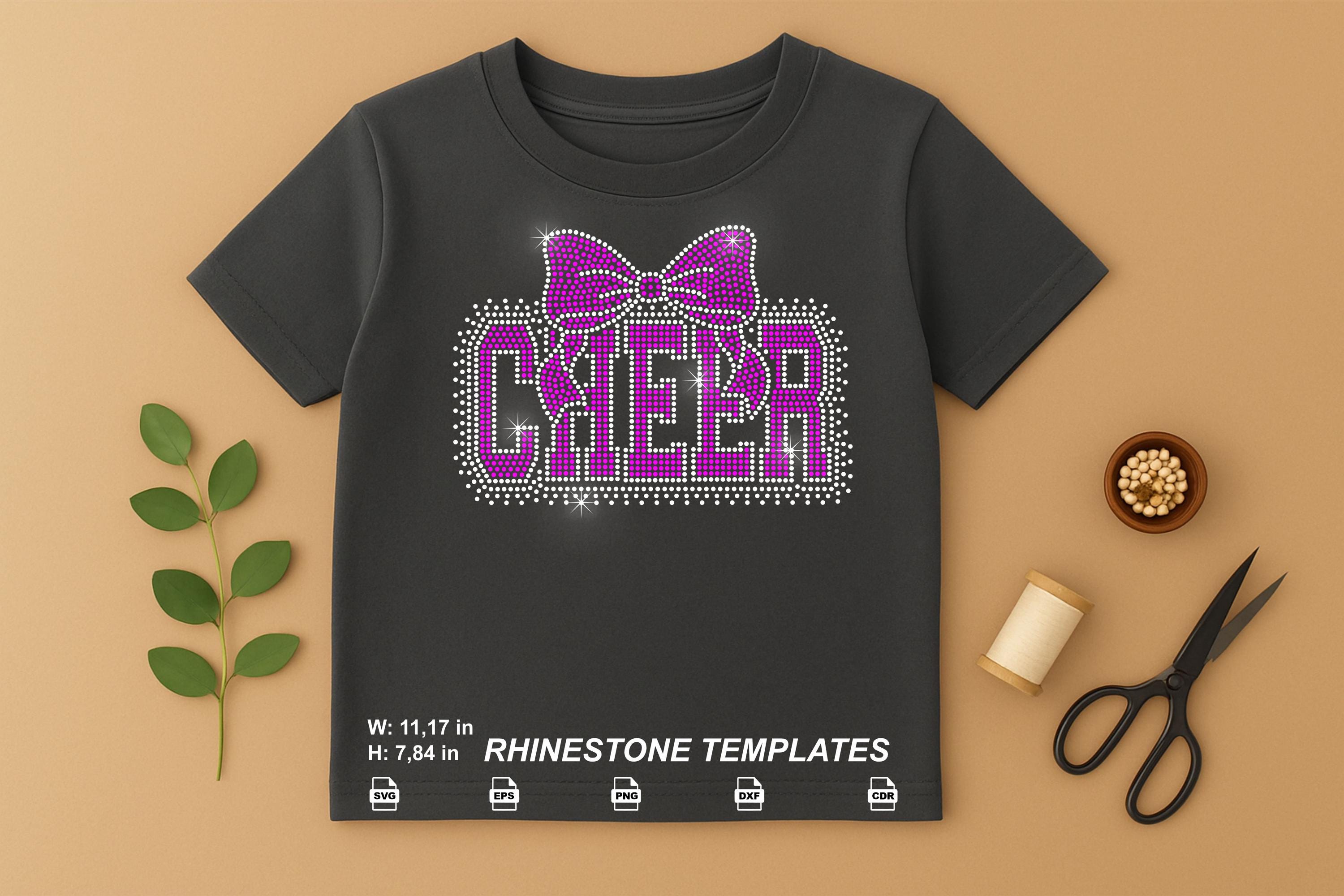 Cheer Rhinestone Template Bundle, Cheer SVG for Cricut, Cheerleading ...