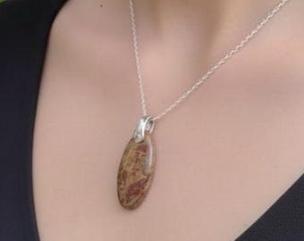 Noreena Jasper Pendant: Handmade 925 Sterling Silver Boho Jewelry