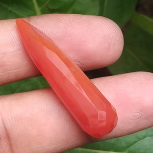 Red Agate Double Terminated Crystal Point: Gemstone Wand