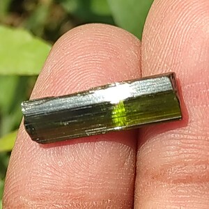 Green Tourmaline Pencil Rough 294.50ct Natural Tourmaline Loose Gemstone Raw , Multi Color Long Tourmaline Rough Stone For Making Jewelry