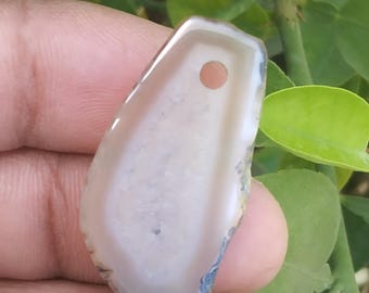 Agate Druzy Slice: White Crystal Geode Slab, Wall Decor Supply
