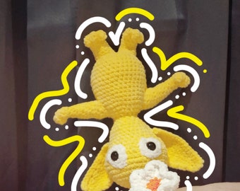 Crochet Pattern: Yellow Pikmin Inspired Amigurumi alien Gamer Craft Patterns, digital download PDF