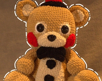 Modèle au crochet Freddy Fazbear | Amigurumi FNAF (Modèle PDF)