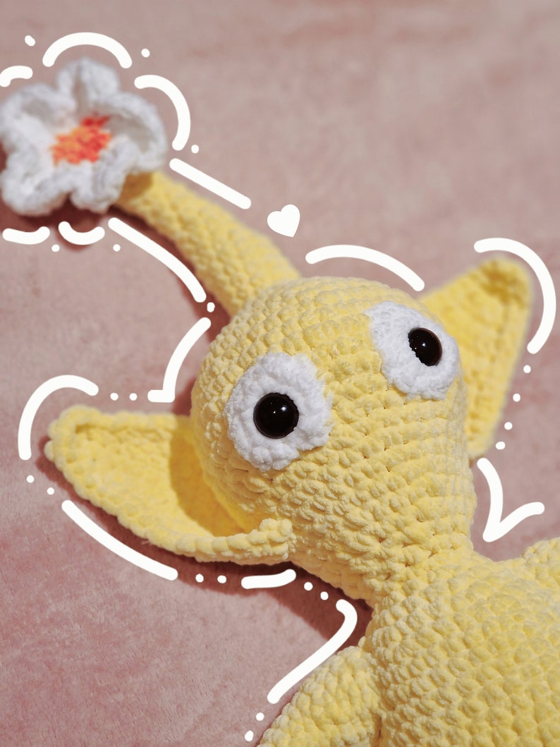 Yellow Pikmin Plush Crochet Guide - Instant Download PDF