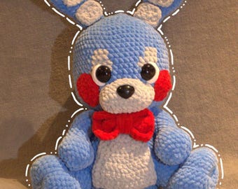 Bonnie jouet à motif au crochet FNAF | Lapin Amigurumi (Modèle PDF)