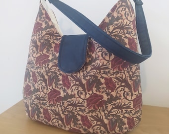 Rose Pattern Hobo Style Bag