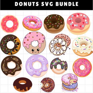 Donut SVG\ Donut Layered\ DXF\ Dount Cut File\ Doughnut\ Birthday\ Sprinkle Donut\ Printable\ Cricut\ Silhouette\ Commercial use\
