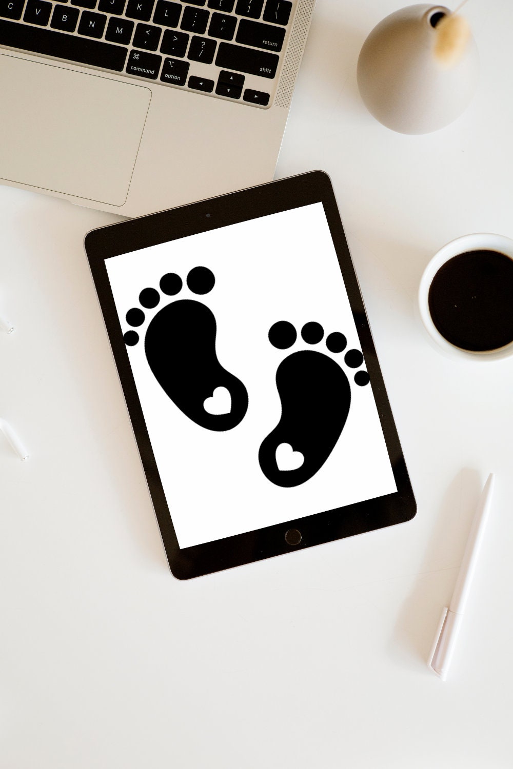Baby Feet Printable Black Svg Baby Foot Printable Jpg Png Svg Digital ...