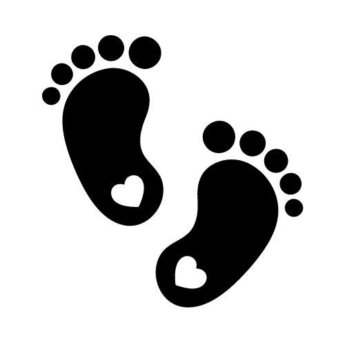 Baby Feet Printable Black Svg Baby Foot Printable Jpg Png Svg Digital ...