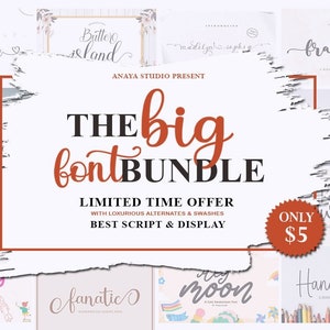 Modern Font Bundle - Cricut Fonts, Procreate Fonts, Canva Fonts, Branding Font, Handwritten Fonts, Farmhouse Fonts, Fonts for Crafting