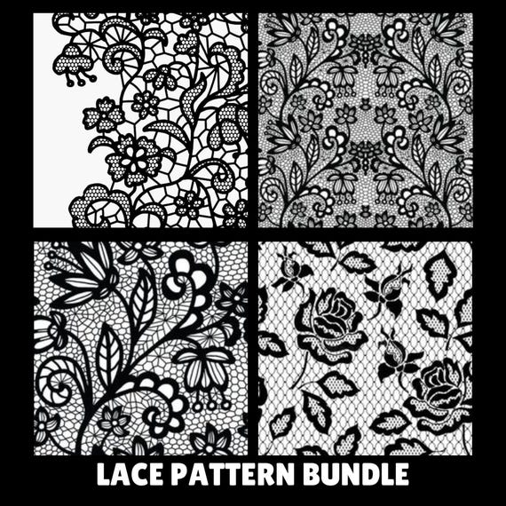 Lace pattern svg, lace floral pattern, lace western pattern ...