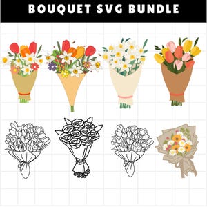 Blumenstrauß, Strauß, blumen svg, handgezeichnete svg, Wildblumen svg, minimalistische Strauß svg, botanische svg, Feldpflanzen svg