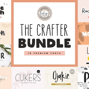Font Bundle, Craft Font Bundle, Script Font, Handwritten Fonts, Canva Font, Cricut Font Bundle, Procreate Fonts, Fonts for Cricut