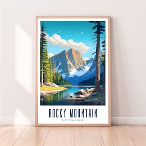 Rocky Mountain National Park Travel Poster, Rocky Mountain National Park Print, Digital Download, Rocky Mountain National Park print