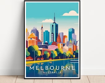 Mellow Australien Reise Poster, Bordeaux Wand Kunst Druck, Bordeaux Reise Kunst Poster, digitaler Download, druckbare Mellow Wandkunst