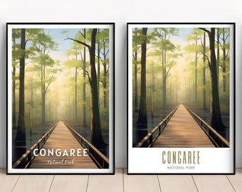 Congaree National Park Poster, Travel Wall Art (Digital Download)