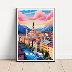 **Innsbruck Reiseplakat,** Österreich Dekor, Österreich Geschenk, Österreich Geschenk, **Österreich Geschenk,**