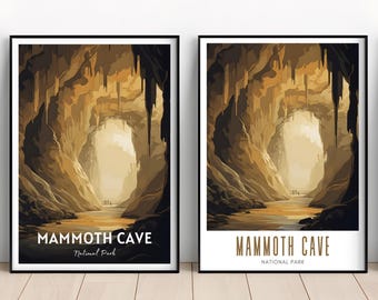 Mammoth Cave National Park Poster, Vintage Travel Print (Digital Download)