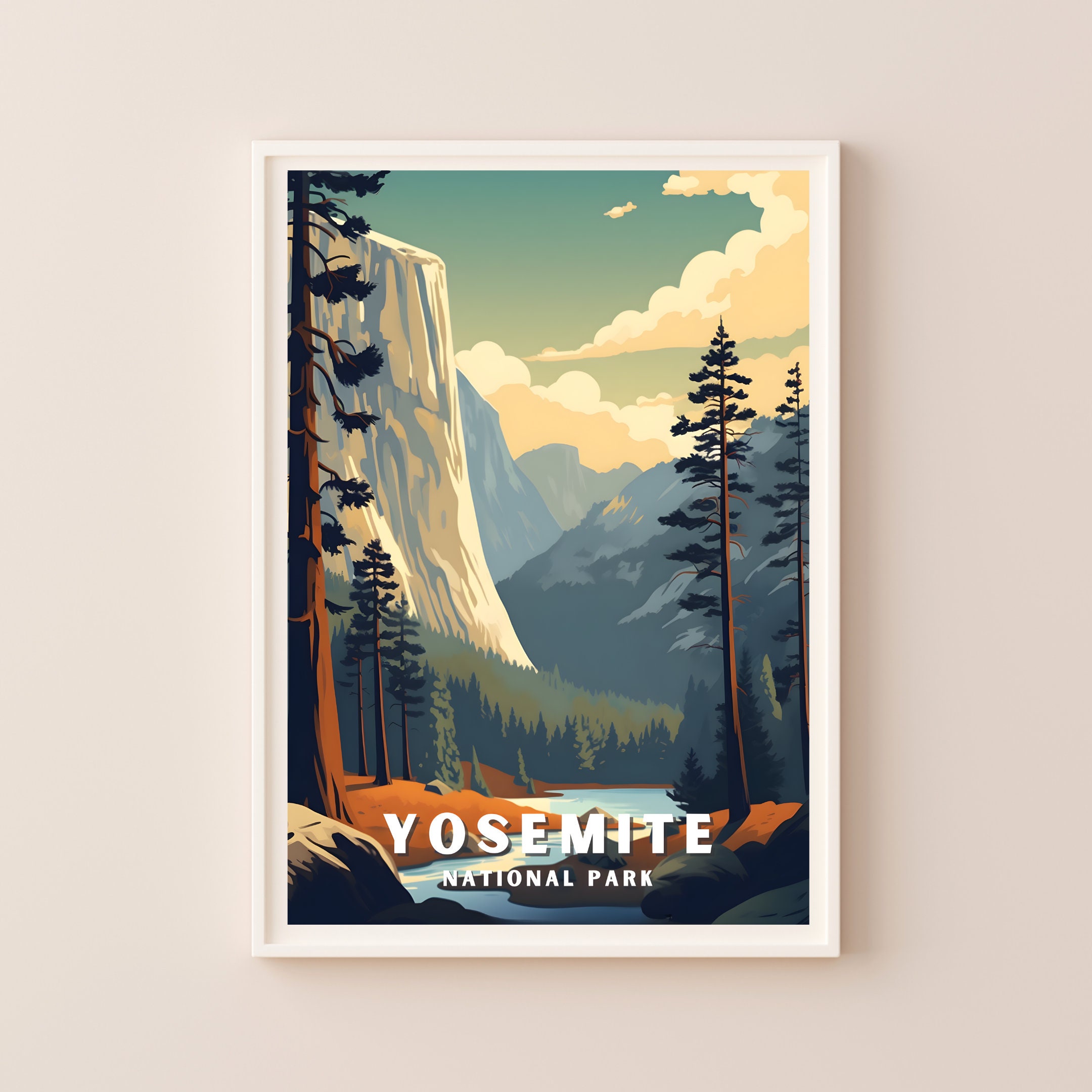 Set of 6 National Park Posters, National Park Wall Art Set, USA ...