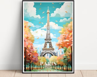 Paris Travel Poster, Paris Wall Art, Paris Poster, Digital Download, Printable Paris Wall Art, France print, Paris print, Paris gift