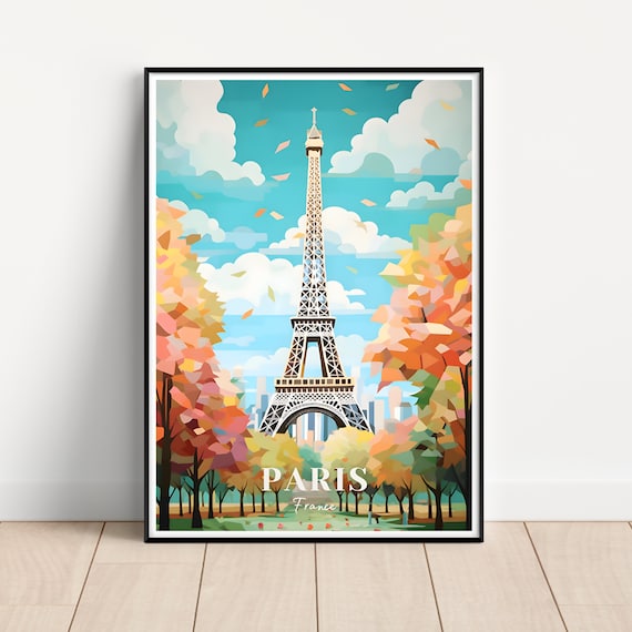 Paris Travel Poster, Paris Wall Art, Paris Poster, Digital Download, Printable Paris Wall Art, France print, Paris print, Paris gift