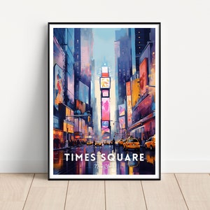 Times Square Travel Poster, Times Square Wall Art, Times Square Print, New York Poster, New York Wall Art, New York print, New York gift