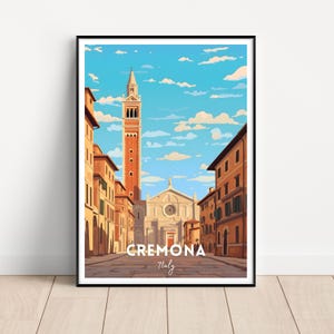 Cremona Travel Poster, Cremona Print, Cremona Wall art, Digital Download, Italy print, Italy poster, Italy wall art, Italy gift