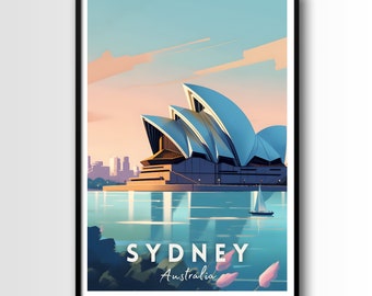 Sydney Reise Poster, Sydney Wand Kunst Druck, Sydney Reise Kunst Poster, digitaler Download, druckbare Sydney Wandkunst, Sydney Wandkunst