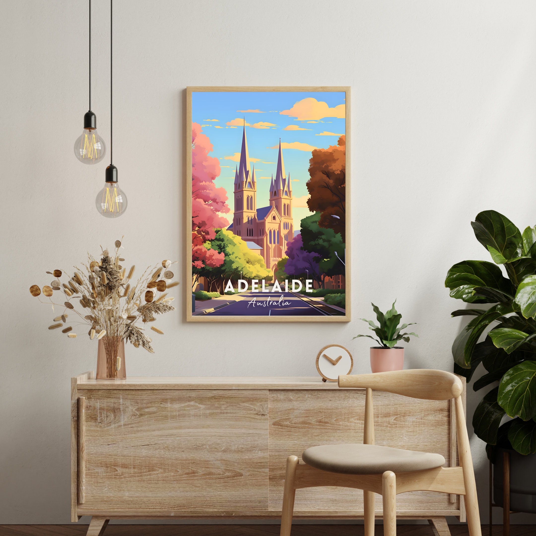 Adelaide Australia Travel Poster, Adelaide Wall Art, Adelaide Print